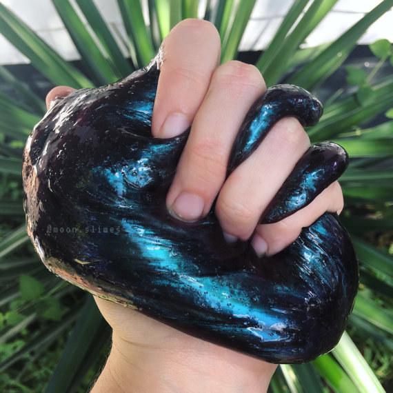 This mesmerising abalone slime.Stress ball 2.0. By Moon Slimes,