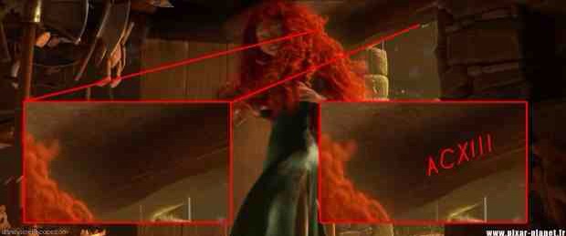 Only the sharpest of eyes could see it in Roman numerals above a doorway in "Brave."