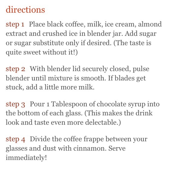 Chocolate Almond Coffee Frappe 