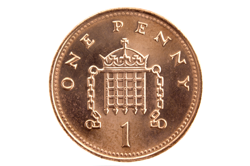 insert 1p into the machine