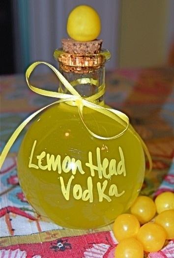 Lemon Head Voldka
You could use candy canes or Red Hots, too. Just soak the candy of your choice in a mason jar of vodka for two days.