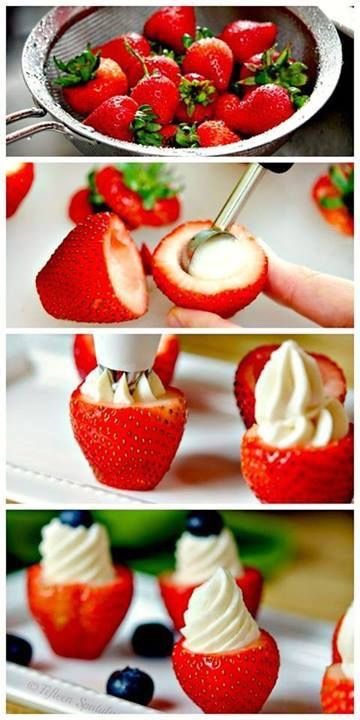 Edible Strawberry cream containers