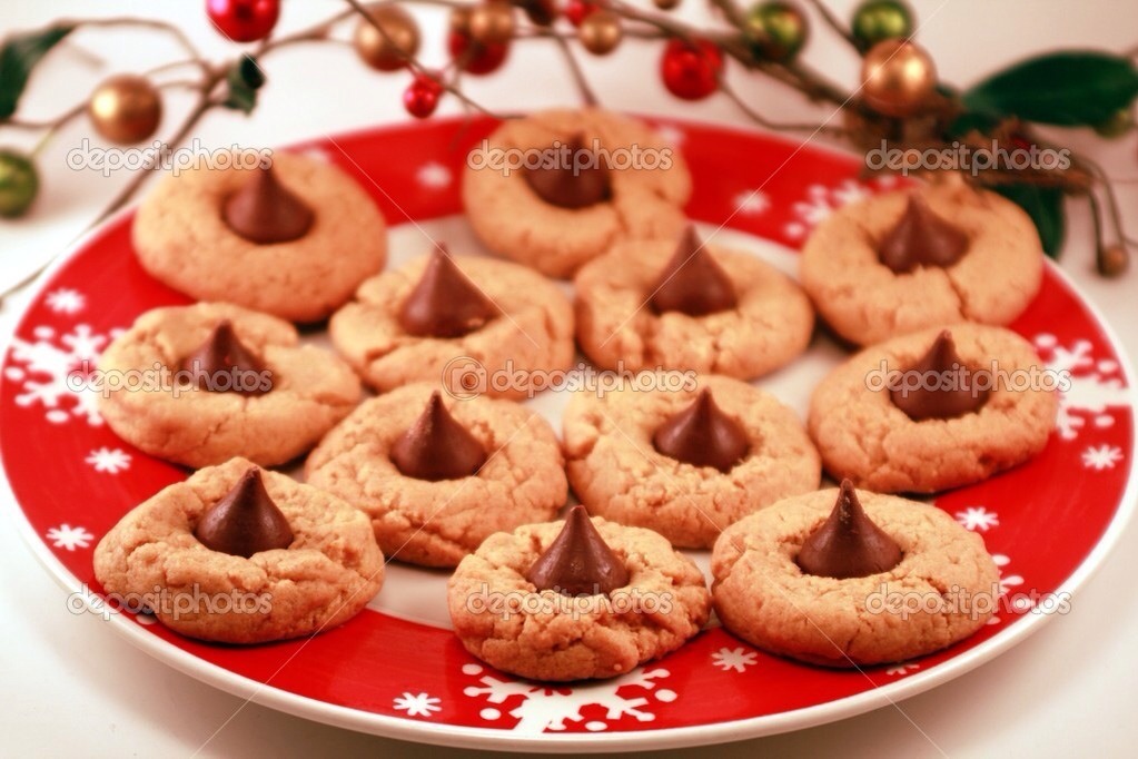 Peanut butter (or sugar cookies) and Hershey kisses :)