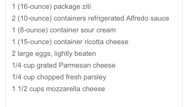 Three Cheese Pasta Bake