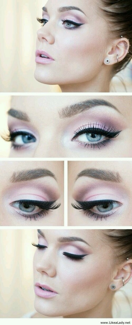 Beautiful Pink With Brown Smokey Eye Shadow Looks