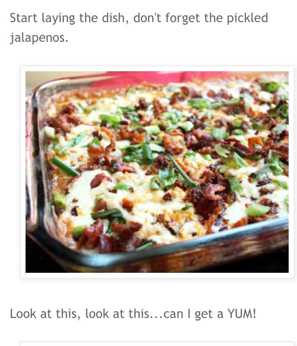 Hot 7 Layer Bean Dip. 