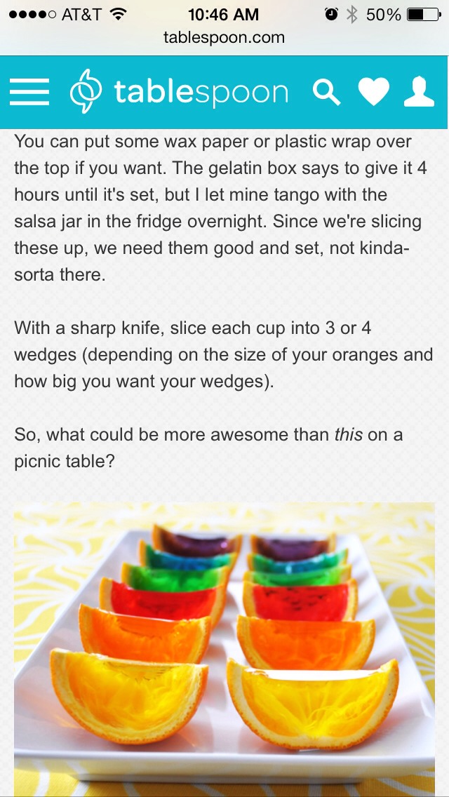 Orange Peel Jello Shots