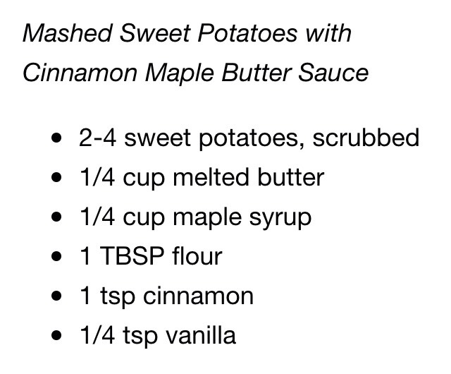 MASHED SWEET POTATOES WITH CINNAMON MAPLE BUTTER SAUCE #Friendsgiving