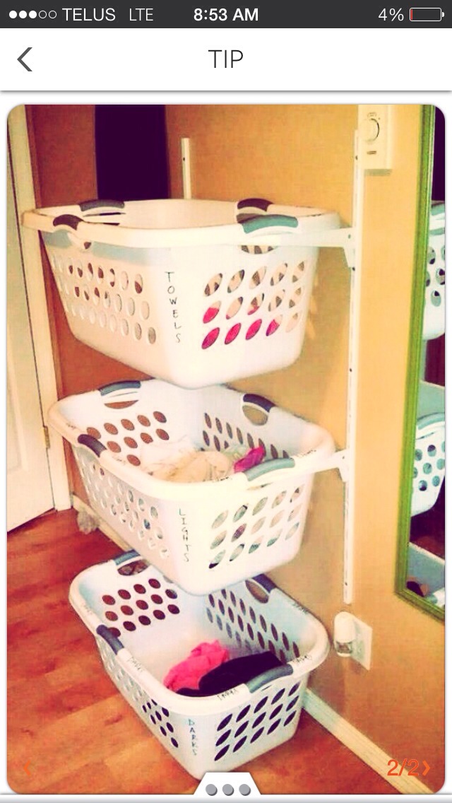 Amazing laundry storage idea 