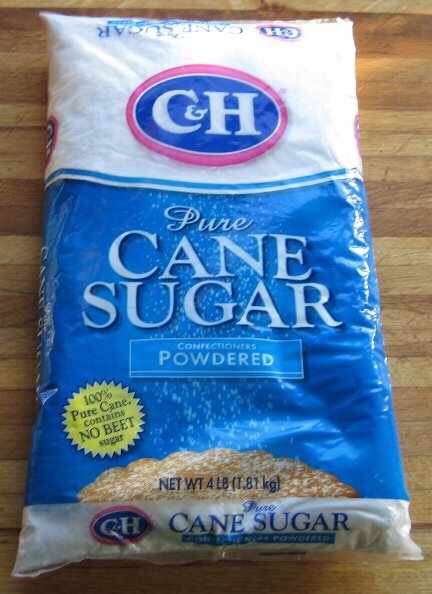 Use some powdered sugar and water to make frosting. Start with the sugar in a bowl and slowly add a tiny bit of water at a time and stir. Keep adding water and sugar until the consistency is that of a frosting.