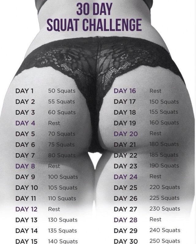 Just do it!!!ππ»ππ»ππ»
Choose diferent squats and do the challenge!Β