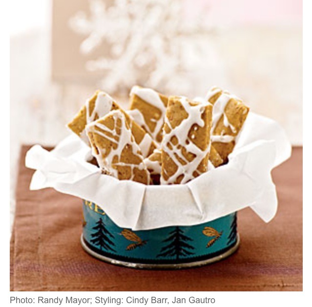 Line a small holiday basket with napkins of your choice, and fill with cookies.