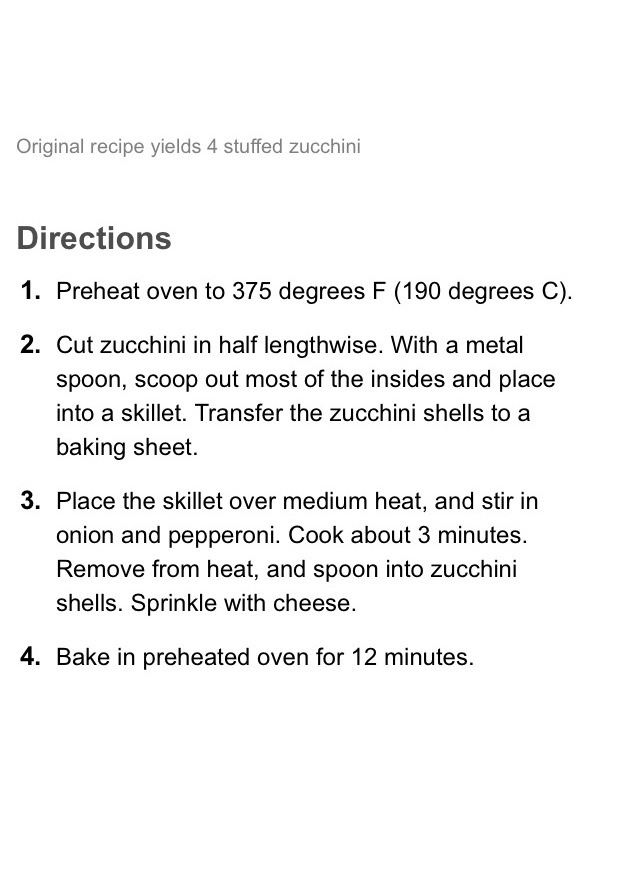 Pepperoni Stuffed Zucchini! ⓣ