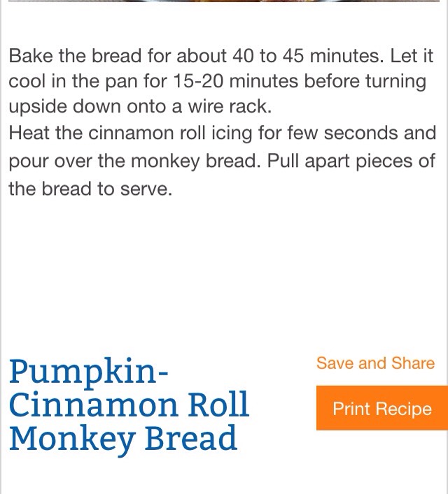 Pumpkin Cinnamon Roll Monkey Bread