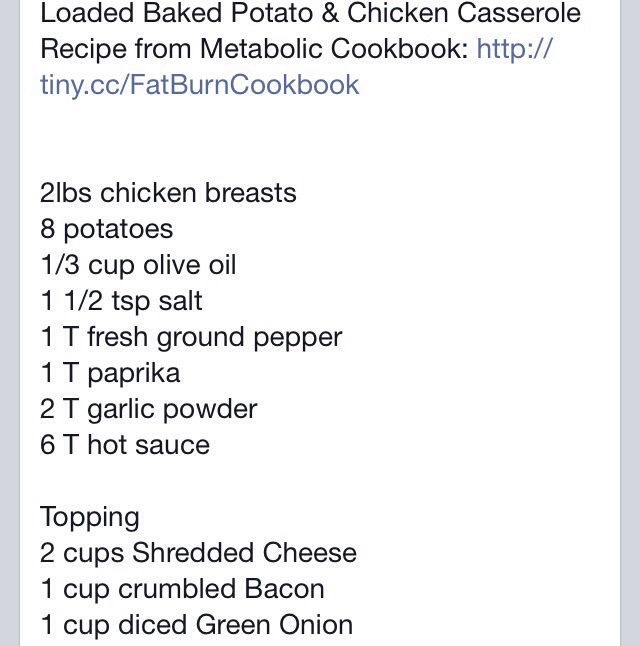 Loaded Baked Potato And Chicken Casserole!