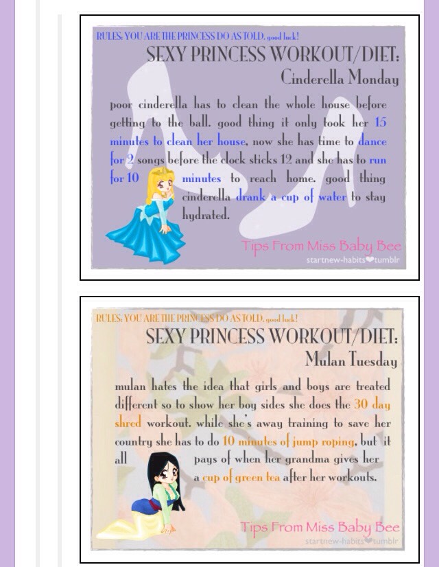 Disney Princess Fitness: Fun Way to Workout  👑 (Please disregard the "sexy" pictures)