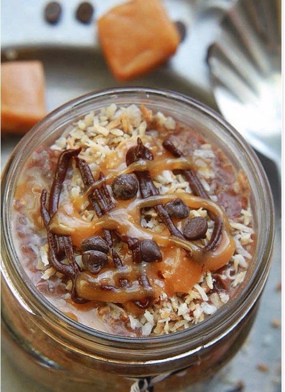 Samoa chia pudding parfait 