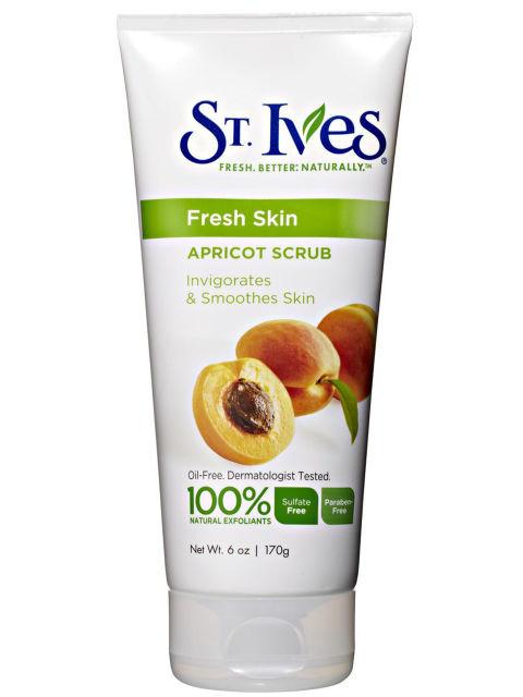 St. Ives Fresh Skin Apricot Scrub, $4
This great smelling scrub deep cleans, exfoliates , instantly leaving skin smooth and radiant."