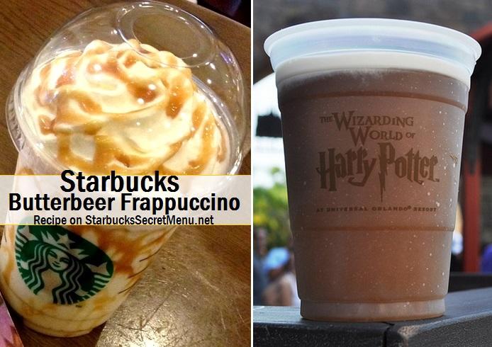 Butterbeer Frappucino!!!!
Vanilla bean frappuccino with 1-2 pumps of caramel syrup and 1-2 pumps of Toffee nut syrup.