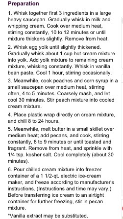 Homemade Peach & Toast Pecan Ice Cream