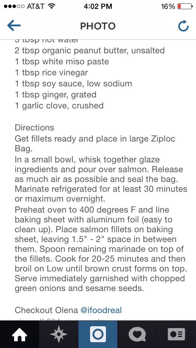 Gluten Free Peanut Butter & Miso Glazed Salmon