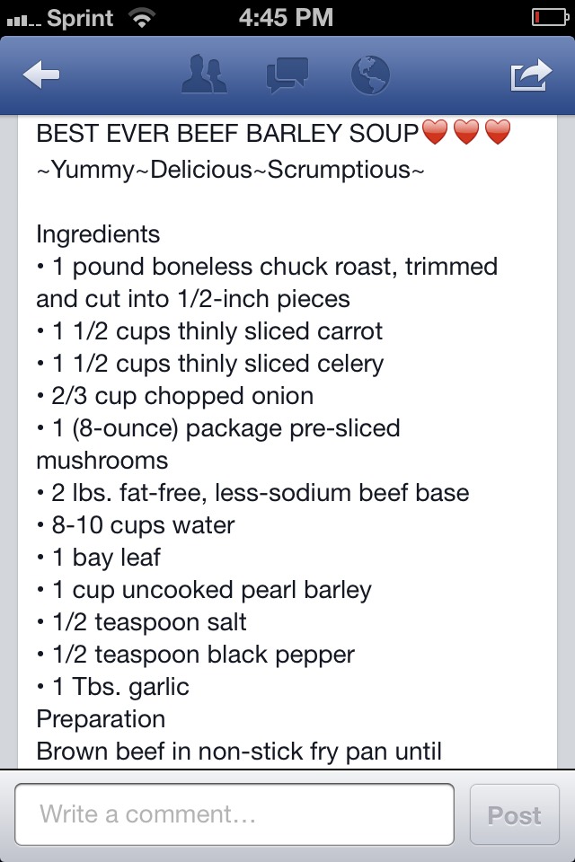 Beef Barley Soup