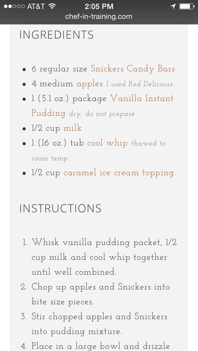 OMG! Snicker Caramel Apple Salad π