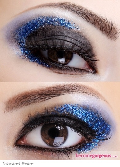 Festive Glitter Eye Makeup 
