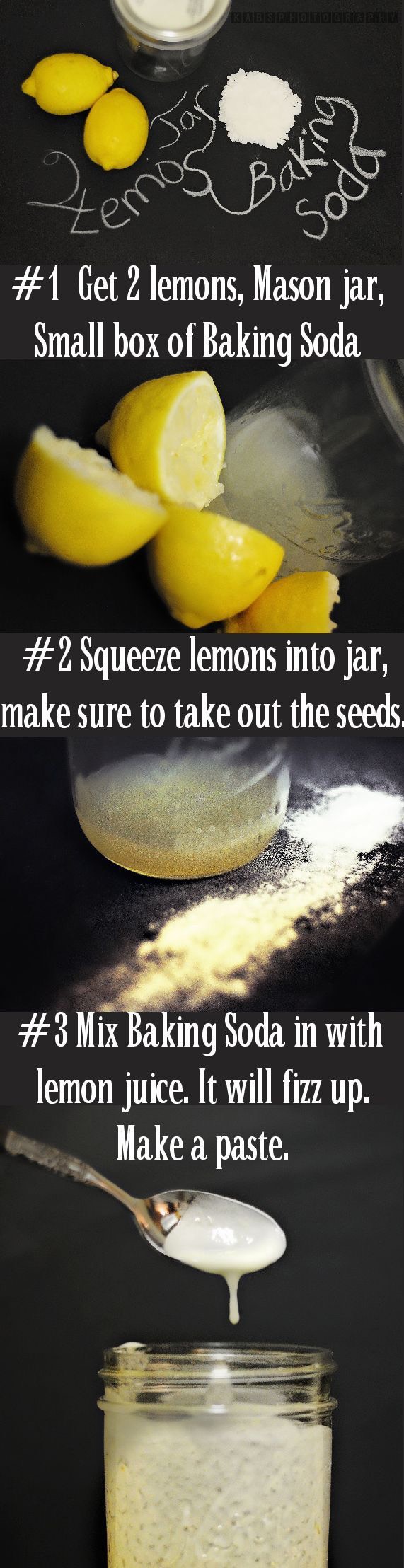12. A lot of people swear by lemon and baking soda. Baking soda can be rough on sensitive skin, so be careful with this option.