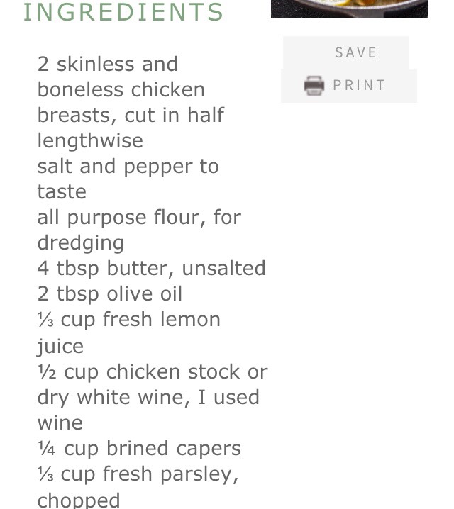 Lemon Chicken Piccata 😍🍋🍗