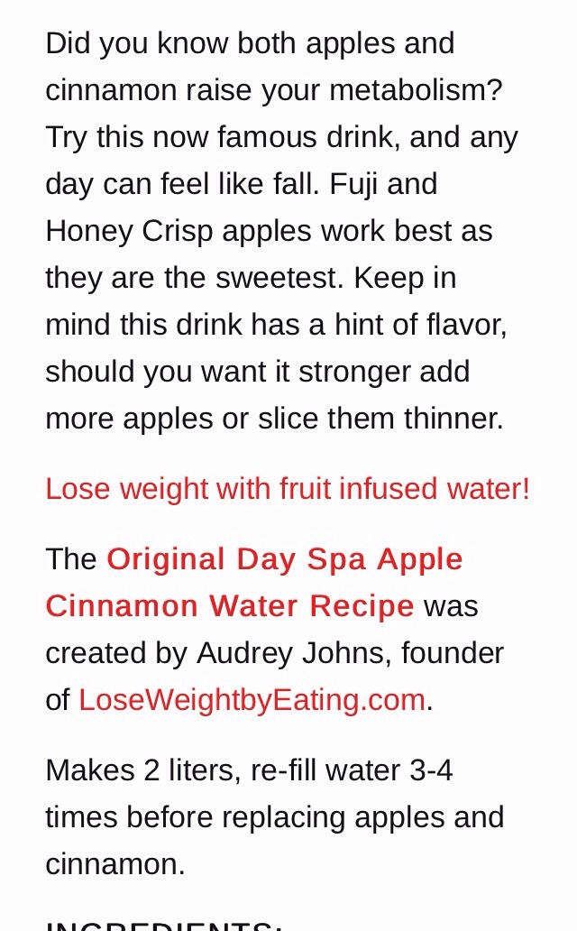 Apple Cinnamon Infused Water 🍎🍏