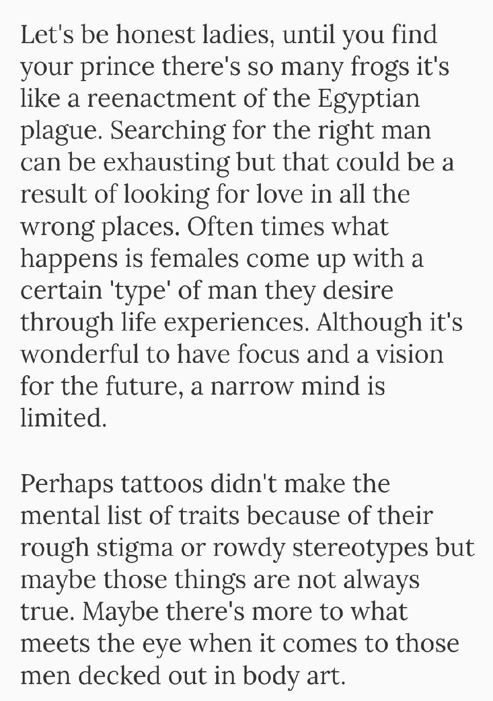VERY Legitimate Reasons To Date A Tattooed Man!