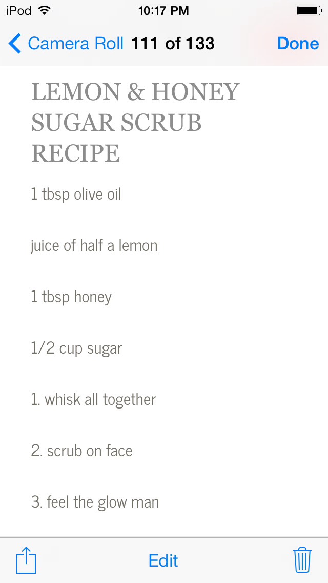 Lemon sugar scrub