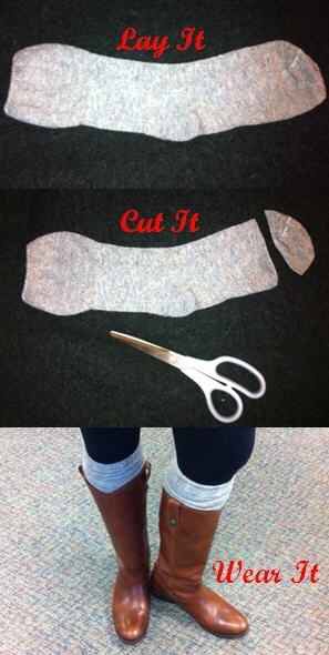 8. Cut the toes off some old wool socks to up your boot game.