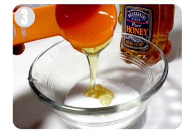 Add 1 tablespoon of honey in the bowl with the sugar