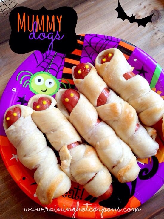 http://www.raininghotcoupons.com/mummy-dogs-halloween-recipe/
