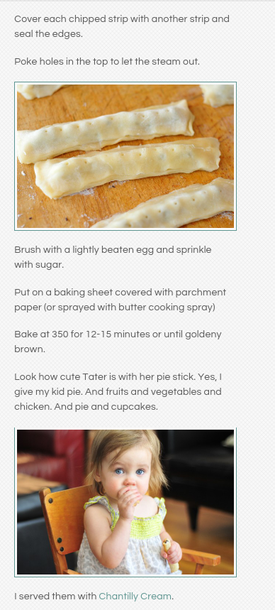 Chocolate Pie sticks!
