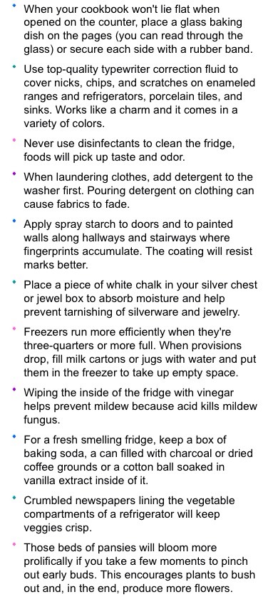 House Hold Tips (general) 