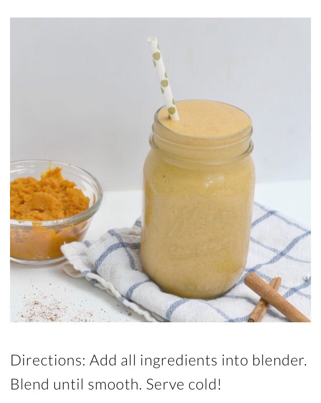 "PUMPKIN SPICE BREAKFAST SMOOTHIE"