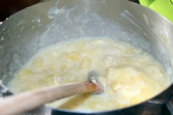 The great thing about this recipe is that you can change it up to your liking.  I add about 2 cloves of garlic; however, if onions are more your thing, then they work too.  Leeks are another great option. I just happen to love garlic.
