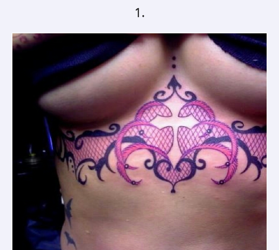 30 Sexy Under Breast Tattoos  You Won't  Be Able To Take Your Eyes Off Of!