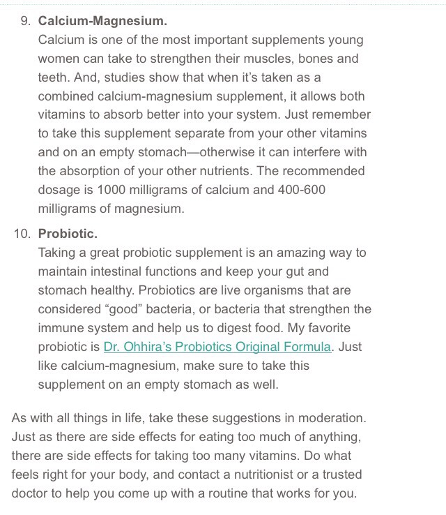 💊The Smart Girls Guide To Vitamins💊