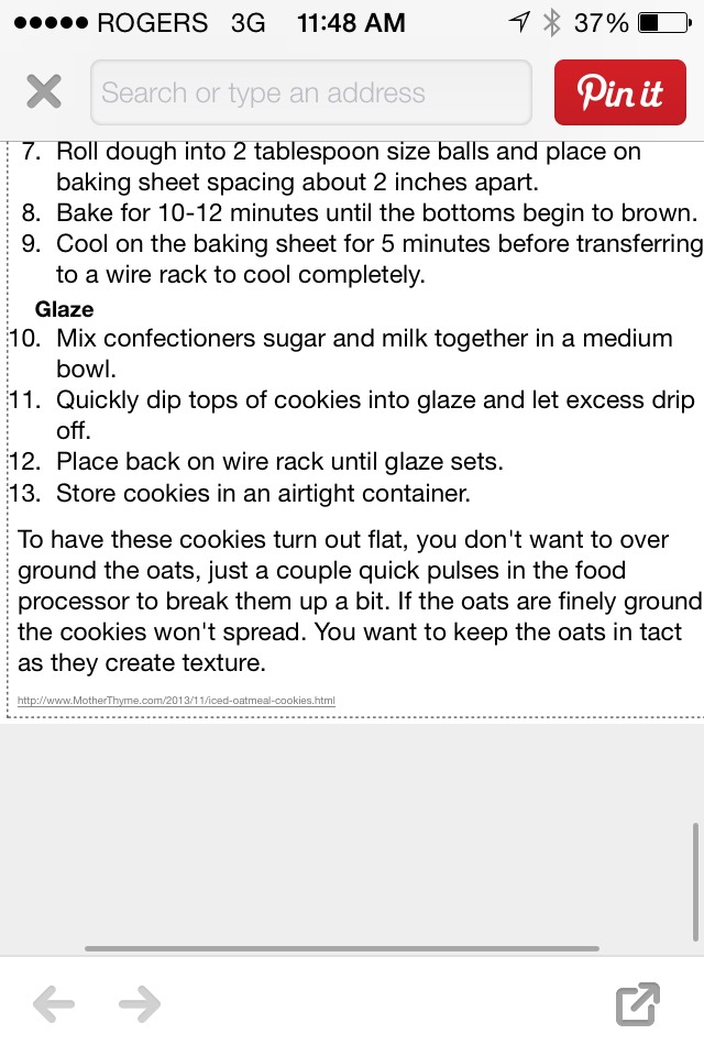 Iced Oatmeal Cookies