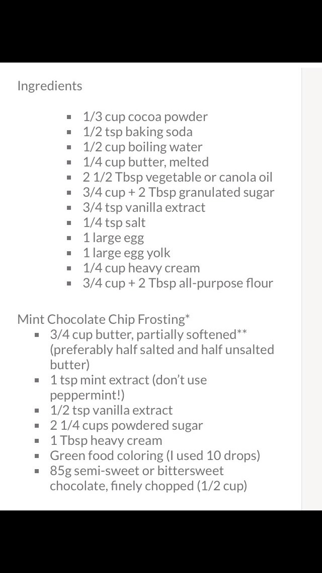 Mint Chocolate Chip Ice cream Cupcakes 