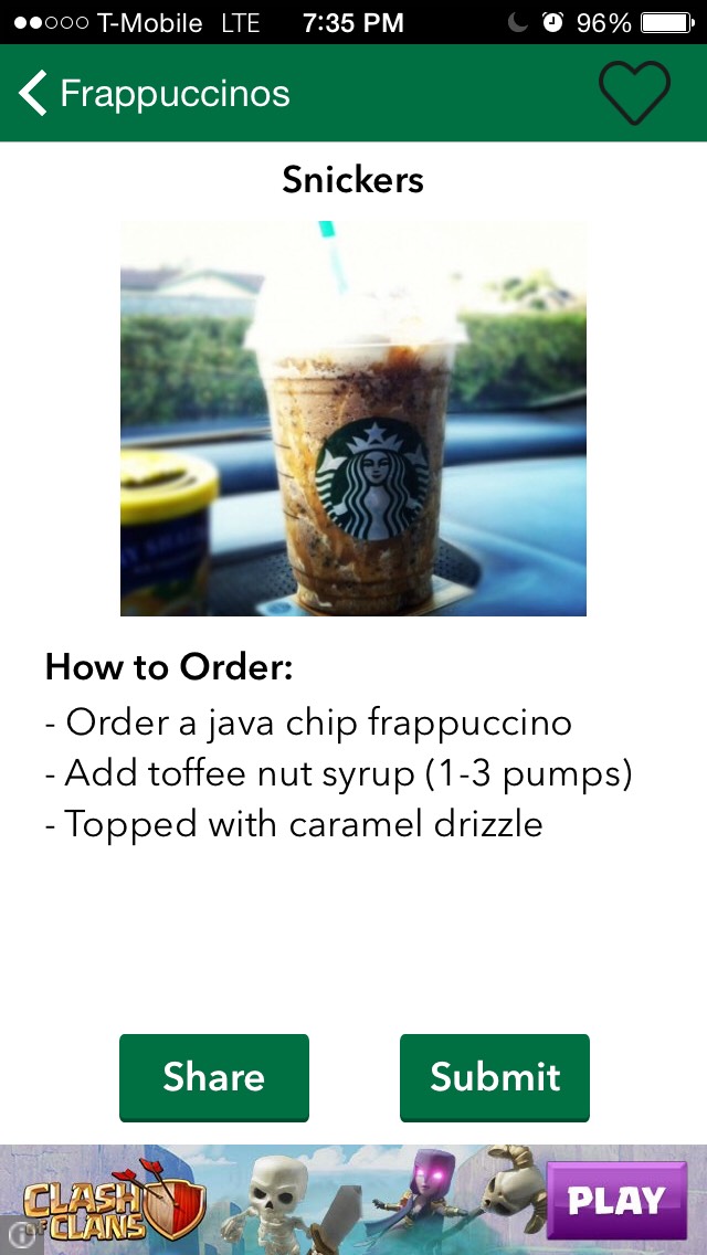 Cold  Secret Starbucks Drinks 