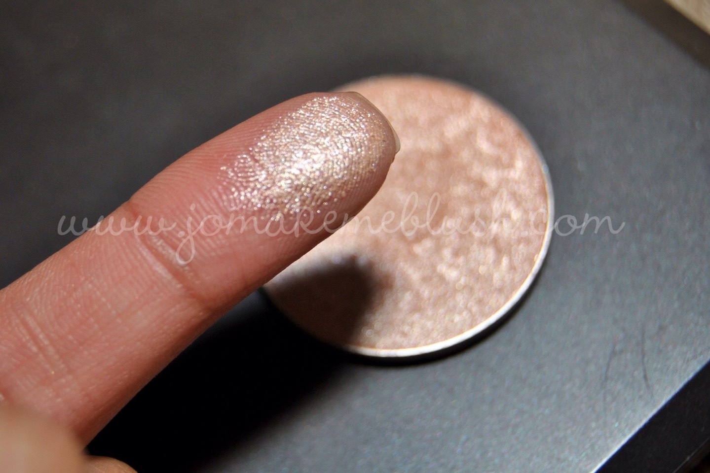 Put a shimmery nude eyeshadow on. ( something close to this )
