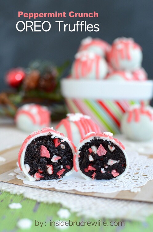 Peppermint Crunch Oreo Truffles.😋🎄
