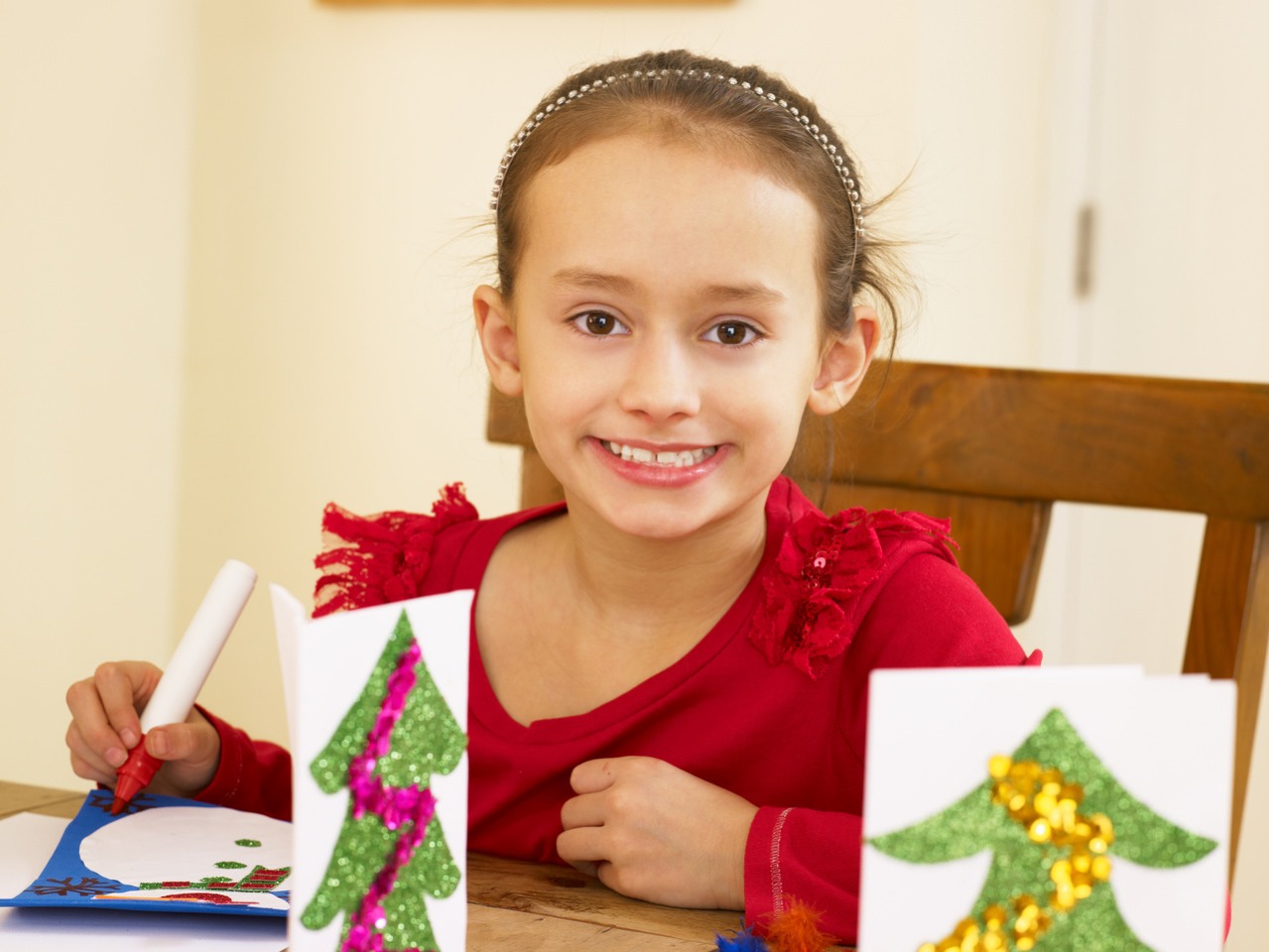 Make gifts with kids - you don't even need your own.  If you have nieces or nephews or offer to watch a friend's kids and set up different crafts to make.  You can make ornaments, treats or homemade gifts.  This Is also a great experience for kids and to talk about the gift of giving and family.  