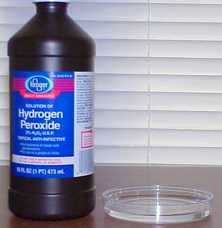 6 cups of 3% hydrogen peroxide