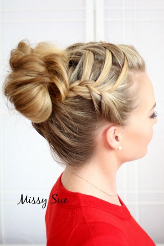 Double Water Fall Triple French Braid.